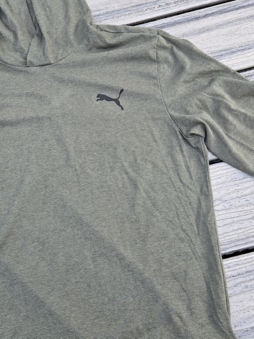 Puma Olive Green Men's Lightweight Hooded Tee